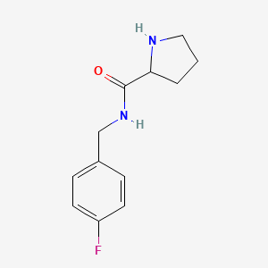 molecular formula C12H15FN2O B11786407 N-(4-Fluorobenzyl)pyrrolidine-2-carboxamide 
