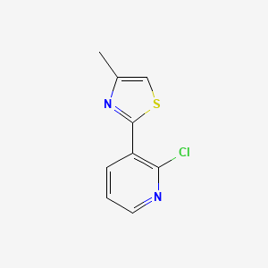 molecular formula C9H7ClN2S B11786442 2-(2-Chloropyridin-3-yl)-4-methylthiazole 