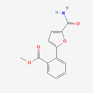 molecular formula C13H11NO4 B11786503 Methyl 2-(5-carbamoylfuran-2-yl)benzoate 