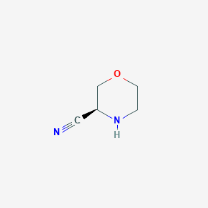 molecular formula C5H8N2O B11786625 (S)-Morpholine-3-carbonitrile 