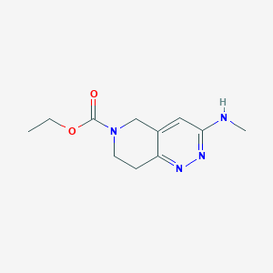 molecular formula C11H16N4O2 B11786652 Ethyl 3-(methylamino)-7,8-dihydropyrido[4,3-C]pyridazine-6(5H)-carboxylate 