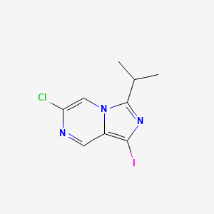 molecular formula C9H9ClIN3 B11786680 6-Chloro-1-iodo-3-isopropylimidazo[1,5-a]pyrazine 