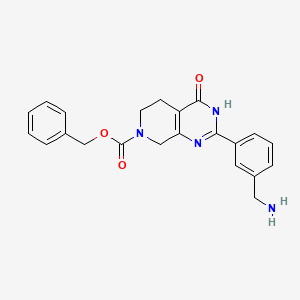 molecular formula C22H22N4O3 B11786749 Benzyl 2-(3-(aminomethyl)phenyl)-4-oxo-3,4,5,6-tetrahydropyrido[3,4-D]pyrimidine-7(8H)-carboxylate 