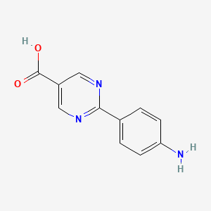 molecular formula C11H9N3O2 B11786818 2-(4-Aminophenyl)pyrimidine-5-carboxylic acid 