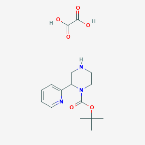 molecular formula C16H23N3O6 B11786903 tert-Butyl 2-(pyridin-2-yl)piperazine-1-carboxylate oxalate 