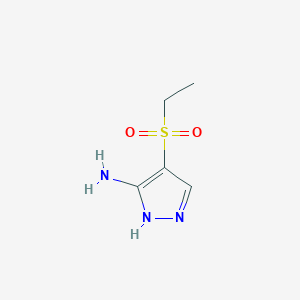 molecular formula C5H9N3O2S B11786907 4-(Ethylsulfonyl)-1H-pyrazol-5-amine 