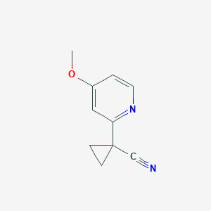 molecular formula C10H10N2O B11786912 1-(4-Methoxypyridin-2-YL)cyclopropanecarbonitrile 