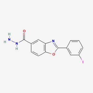 molecular formula C14H10IN3O2 B11786937 2-(3-Iodophenyl)benzo[d]oxazole-5-carbohydrazide 