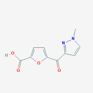 molecular formula C10H8N2O4 B11786947 5-(1-Methyl-1H-pyrazole-3-carbonyl)furan-2-carboxylic acid 