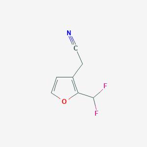 molecular formula C7H5F2NO B11786958 2-(2-(Difluoromethyl)furan-3-yl)acetonitrile CAS No. 1706448-00-1