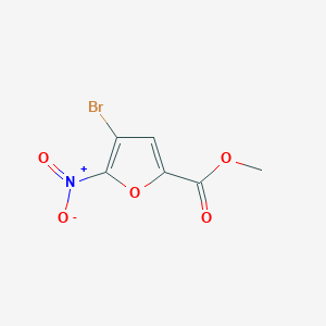 molecular formula C6H4BrNO5 B11787137 Methyl 4-bromo-5-nitrofuran-2-carboxylate 