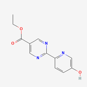 molecular formula C12H11N3O3 B11787217 Ethyl 2-(5-hydroxypyridin-2-YL)pyrimidine-5-carboxylate CAS No. 1447608-10-7