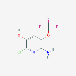 molecular formula C6H4ClF3N2O2 B11787219 6-Amino-2-chloro-5-(trifluoromethoxy)pyridin-3-ol 