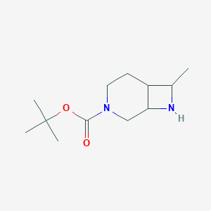 molecular formula C12H22N2O2 B11787298 tert-Butyl 7-methyl-3,8-diazabicyclo[4.2.0]octane-3-carboxylate 