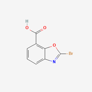 molecular formula C8H4BrNO3 B11787366 2-Bromobenzo[d]oxazole-7-carboxylic acid 