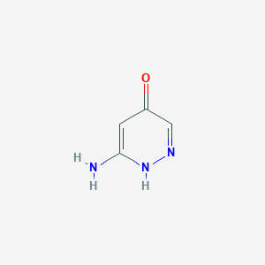 molecular formula C4H5N3O B11787390 6-Aminopyridazin-4-ol 