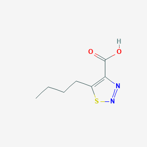molecular formula C7H10N2O2S B11787391 5-Butyl-1,2,3-thiadiazole-4-carboxylicacid 