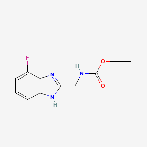 molecular formula C13H16FN3O2 B11787462 tert-Butyl ((4-fluoro-1H-benzo[d]imidazol-2-yl)methyl)carbamate 