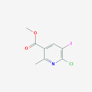 molecular formula C8H7ClINO2 B11787481 Methyl 6-chloro-5-iodo-2-methylpyridine-3-carboxylate 
