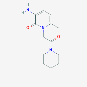 molecular formula C14H21N3O2 B11787535 3-Amino-6-methyl-1-(2-(4-methylpiperidin-1-yl)-2-oxoethyl)pyridin-2(1H)-one 