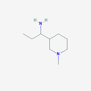molecular formula C9H20N2 B11787573 1-(1-Methylpiperidin-3-yl)propan-1-amine 