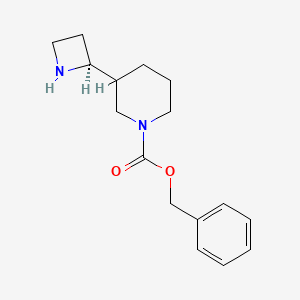 molecular formula C16H22N2O2 B11787581 benzyl 3-[(2S)-azetidin-2-yl]piperidine-1-carboxylate 