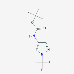 molecular formula C9H12F3N3O2 B11787617 tert-Butyl (1-(trifluoromethyl)-1H-pyrazol-4-yl)carbamate 