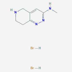 molecular formula C8H14Br2N4 B11787682 N-Methyl-5,6,7,8-tetrahydropyrido[4,3-c]pyridazin-3-amine dihydrobromide 