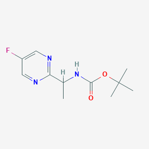molecular formula C11H16FN3O2 B11787711 tert-Butyl (1-(5-fluoropyrimidin-2-yl)ethyl)carbamate 