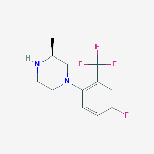 molecular formula C12H14F4N2 B11787712 (3S)-1-(4-Fluoro-2-trifluoromethyl-phenyl)-3-methylpiperazine 