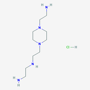 molecular formula C10H26ClN5 B11787730 N1-(2-(4-(2-Aminoethyl)piperazin-1-yl)ethyl)ethane-1,2-diamine hydrochloride 
