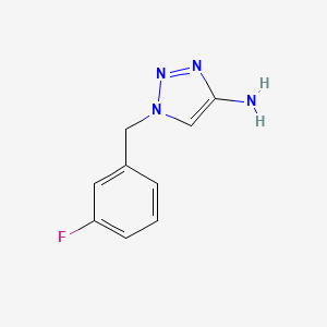 molecular formula C9H9FN4 B11787757 1-(3-Fluorobenzyl)-1H-1,2,3-triazol-4-amine 