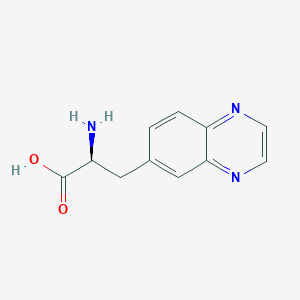 molecular formula C11H11N3O2 B1178777 3-(6-Quinoxalinyl)alanine CAS No. 136485-38-6