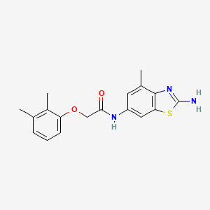 molecular formula C18H19N3O2S B11787822 N-(2-Amino-4-methylbenzo[d]thiazol-6-yl)-2-(2,3-dimethylphenoxy)acetamide 