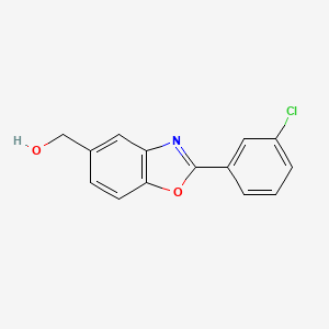 molecular formula C14H10ClNO2 B11787935 (2-(3-Chlorophenyl)benzo[d]oxazol-5-yl)methanol 