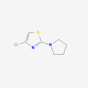 molecular formula C7H9ClN2S B11787981 4-Chloro-2-(pyrrolidin-1-YL)thiazole 