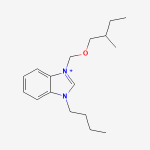 molecular formula C17H27N2O+ B1178799 3-butyl-1-[(2-methylbutoxy)methyl]-3H-benzimidazol-1-ium 