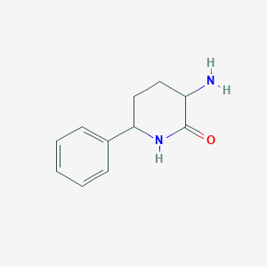 molecular formula C11H14N2O B11788012 3-Amino-6-phenylpiperidin-2-one 