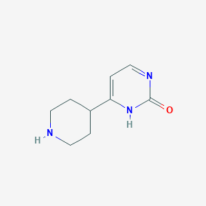 molecular formula C9H13N3O B11788015 6-(Piperidin-4-yl)pyrimidin-2(1H)-one 