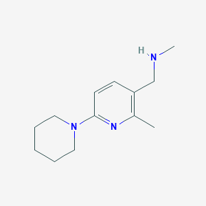 molecular formula C13H21N3 B11788037 N-Methyl-1-(2-methyl-6-(piperidin-1-yl)pyridin-3-yl)methanamine 
