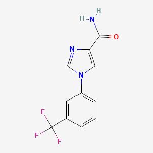 molecular formula C11H8F3N3O B11788109 1-(3-(Trifluoromethyl)phenyl)-1H-imidazole-4-carboxamide CAS No. 1427024-30-3