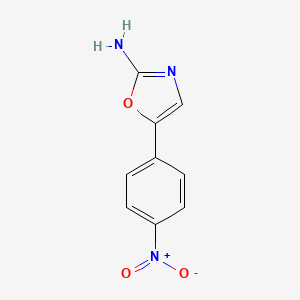molecular formula C9H7N3O3 B11788143 5-(4-Nitrophenyl)oxazol-2-amine CAS No. 13576-56-2
