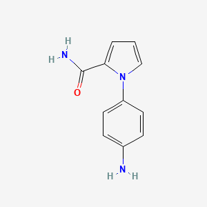 molecular formula C11H11N3O B11788206 1-(4-Aminophenyl)-1H-pyrrole-2-carboxamide 