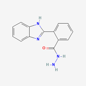 molecular formula C14H12N4O B11788265 2-(1H-Benzo[d]imidazol-2-yl)benzohydrazide 