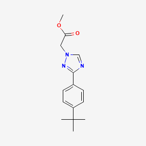molecular formula C15H19N3O2 B11788281 Methyl 2-(3-(4-(tert-butyl)phenyl)-1H-1,2,4-triazol-1-yl)acetate 