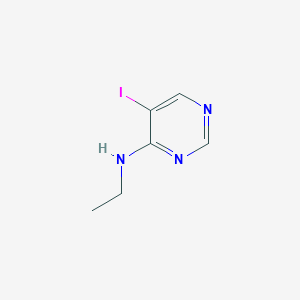 molecular formula C6H8IN3 B11788317 N-ethyl-5-iodopyrimidin-4-amine 
