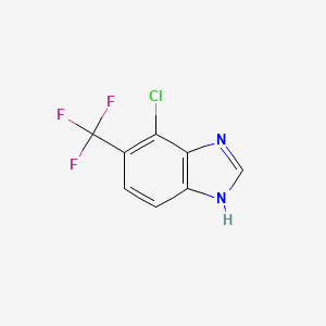 molecular formula C8H4ClF3N2 B11788363 7-Chloro-6-(trifluoromethyl)-1H-benzo[d]imidazole 