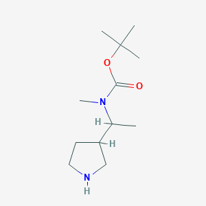 molecular formula C12H24N2O2 B11788465 tert-Butyl methyl(1-(pyrrolidin-3-yl)ethyl)carbamate 