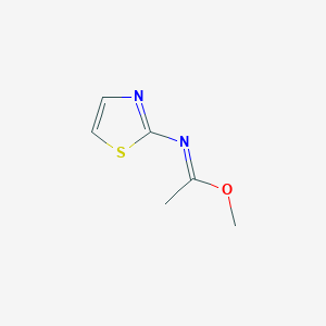 molecular formula C6H8N2OS B1178849 Methyl (1E)-N-(1,3-thiazol-2-yl)ethanimidate CAS No. 139648-00-3