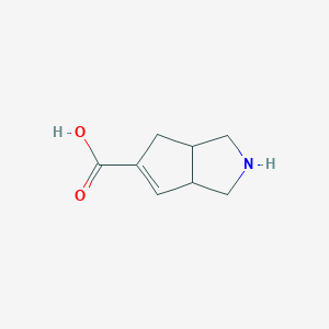 molecular formula C8H11NO2 B11788529 Hexahydrocyclopenta[c]pyrrole-5-carboxylicacid 
